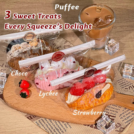 Taba Squishy Cream Bread Toast Taba Strawberry Chocolate - The Squishy Bake Shop