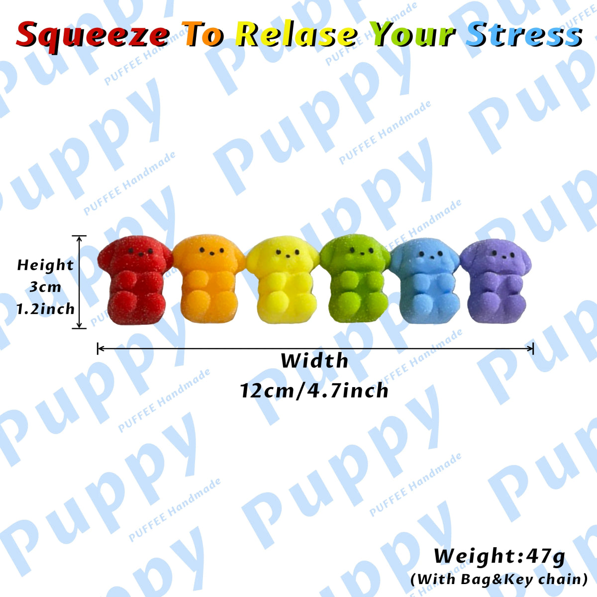 Taba Squishy Rainbow Bunny Puppy Taba - The Squishy Bake Shop