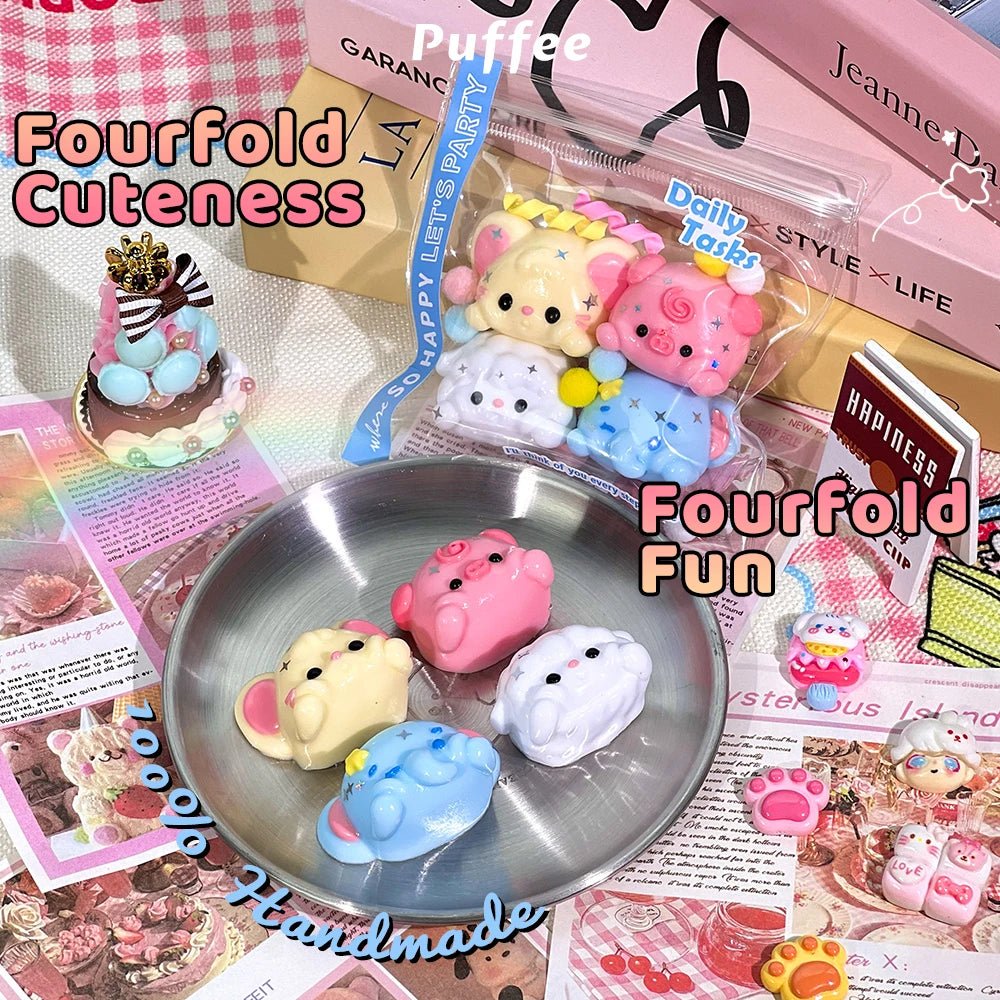 Taba Squishy Animal Party Taba Mouse Elephant Lamb pig - The Squishy Bake Shop