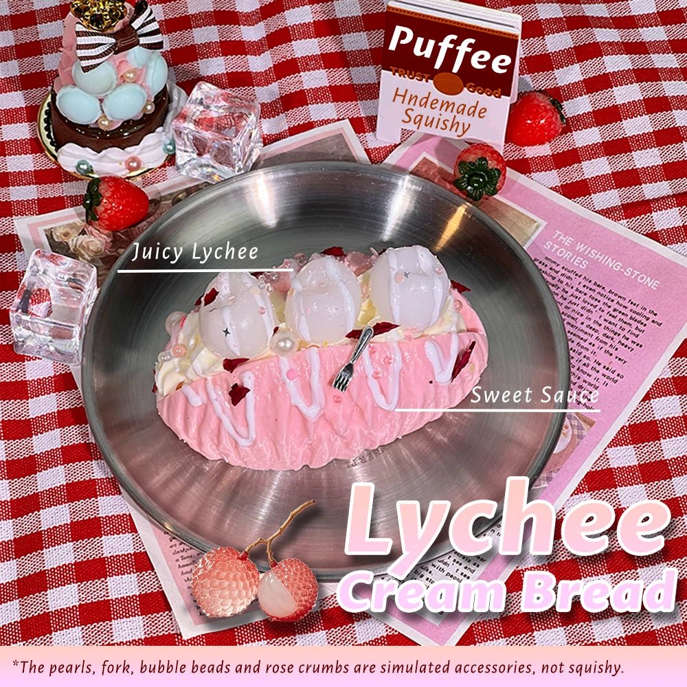 Taba Squishy Cream Bread Toast Taba Strawberry Chocolate - The Squishy Bake Shop