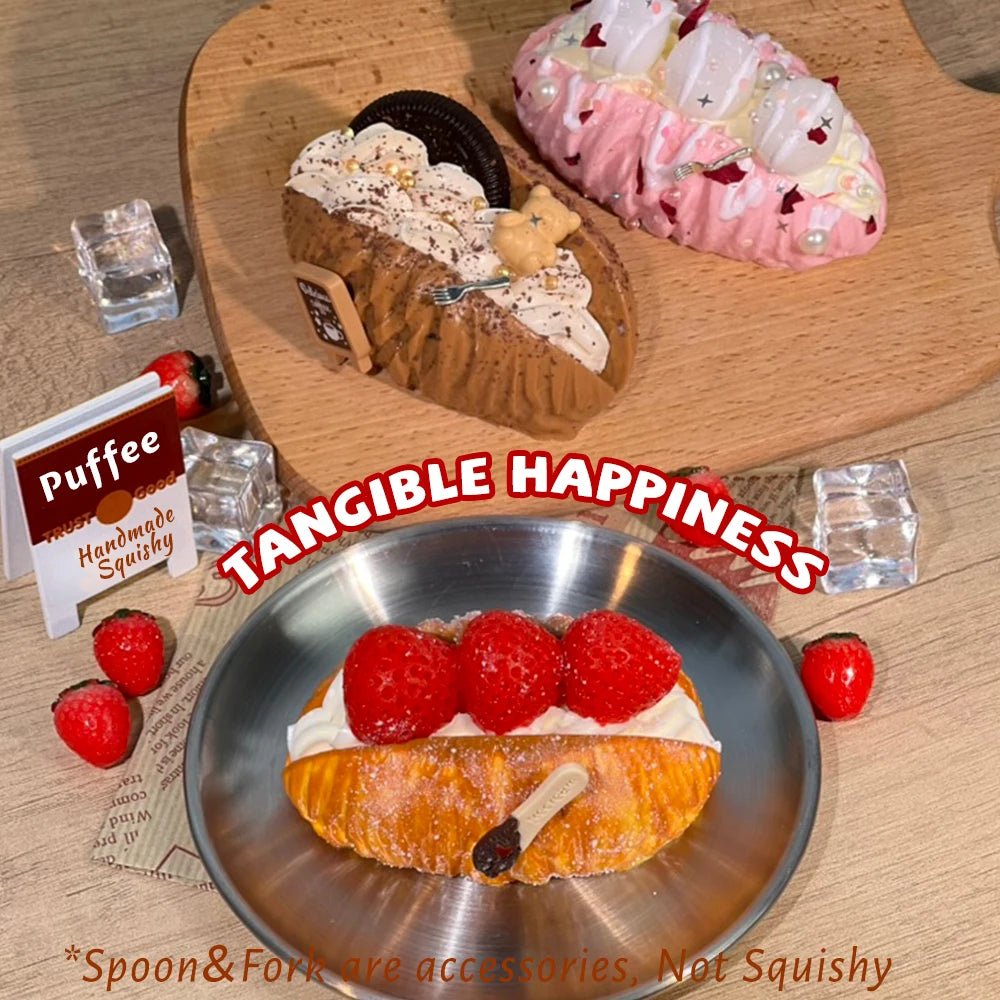 Taba Squishy Cream Bread Toast Taba Strawberry Chocolate - The Squishy Bake Shop