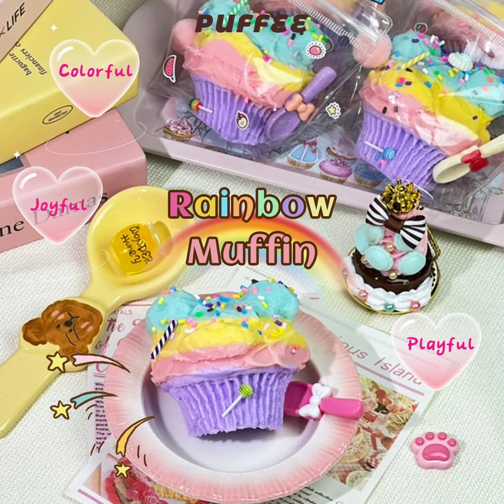 Taba Squishy Honey Muffin Taba Rainbow - The Squishy Bake Shop