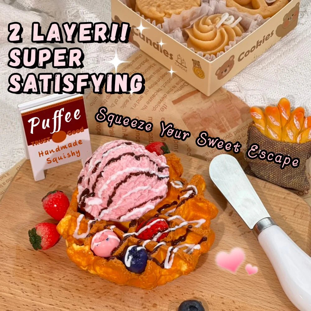 Taba Squishy Ice Cream Waffle Taba - The Squishy Bake Shop