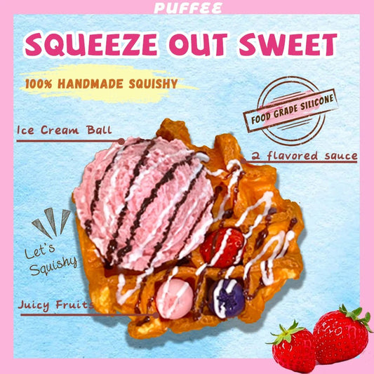 Taba Squishy Ice Cream Waffle Taba - The Squishy Bake Shop