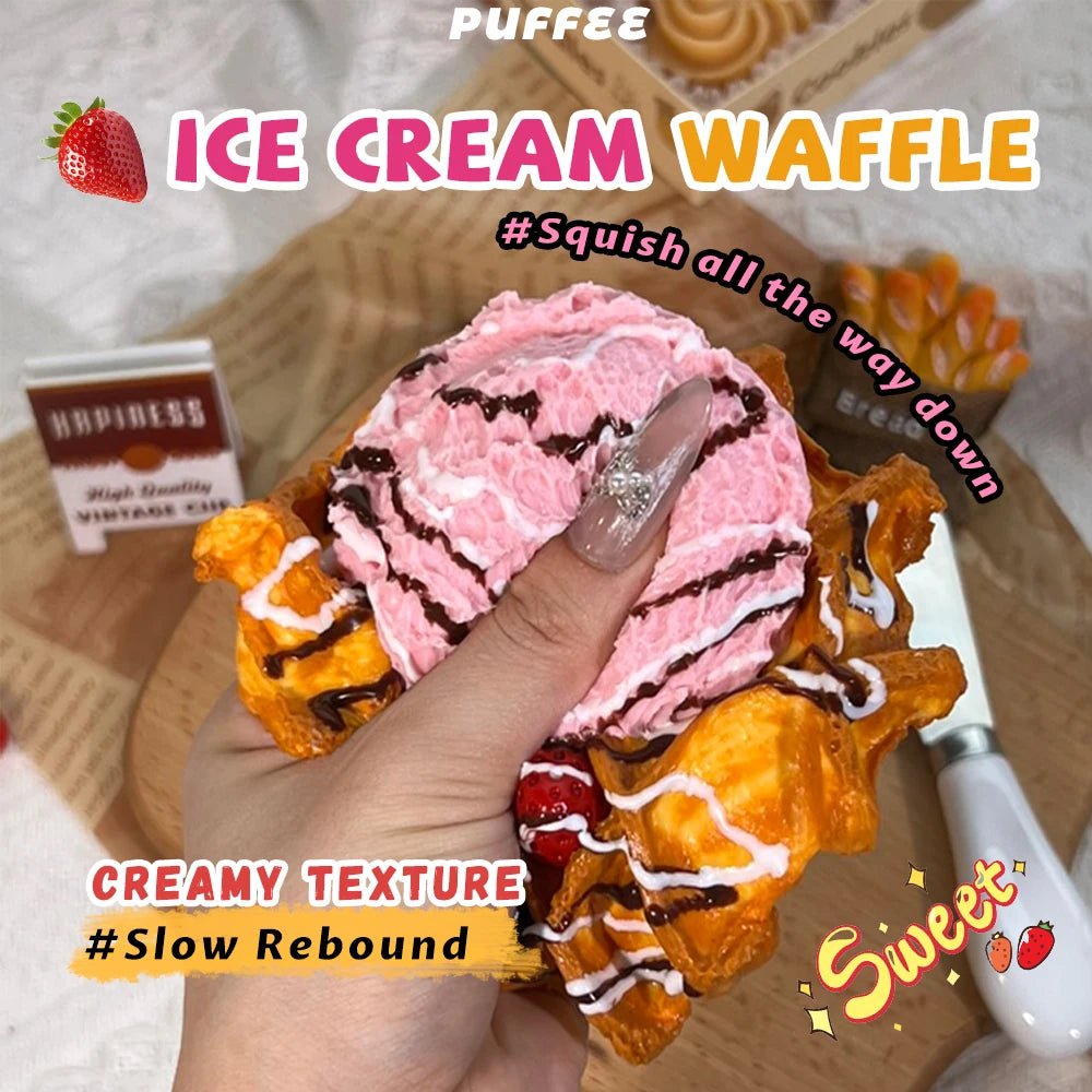 Taba Squishy Ice Cream Waffle Taba - The Squishy Bake Shop