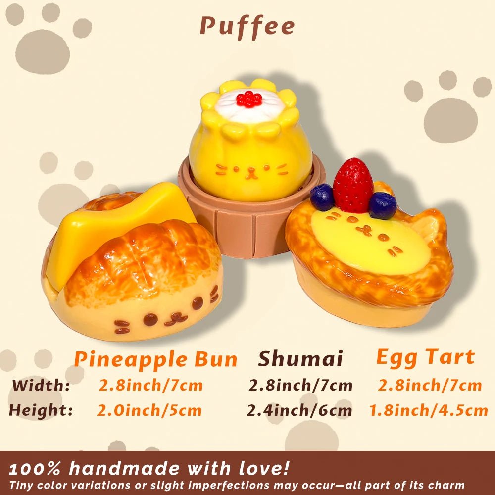 Taba Squishy Kitten Cafe Taba Pineapple Bun - The Squishy Bake Shop