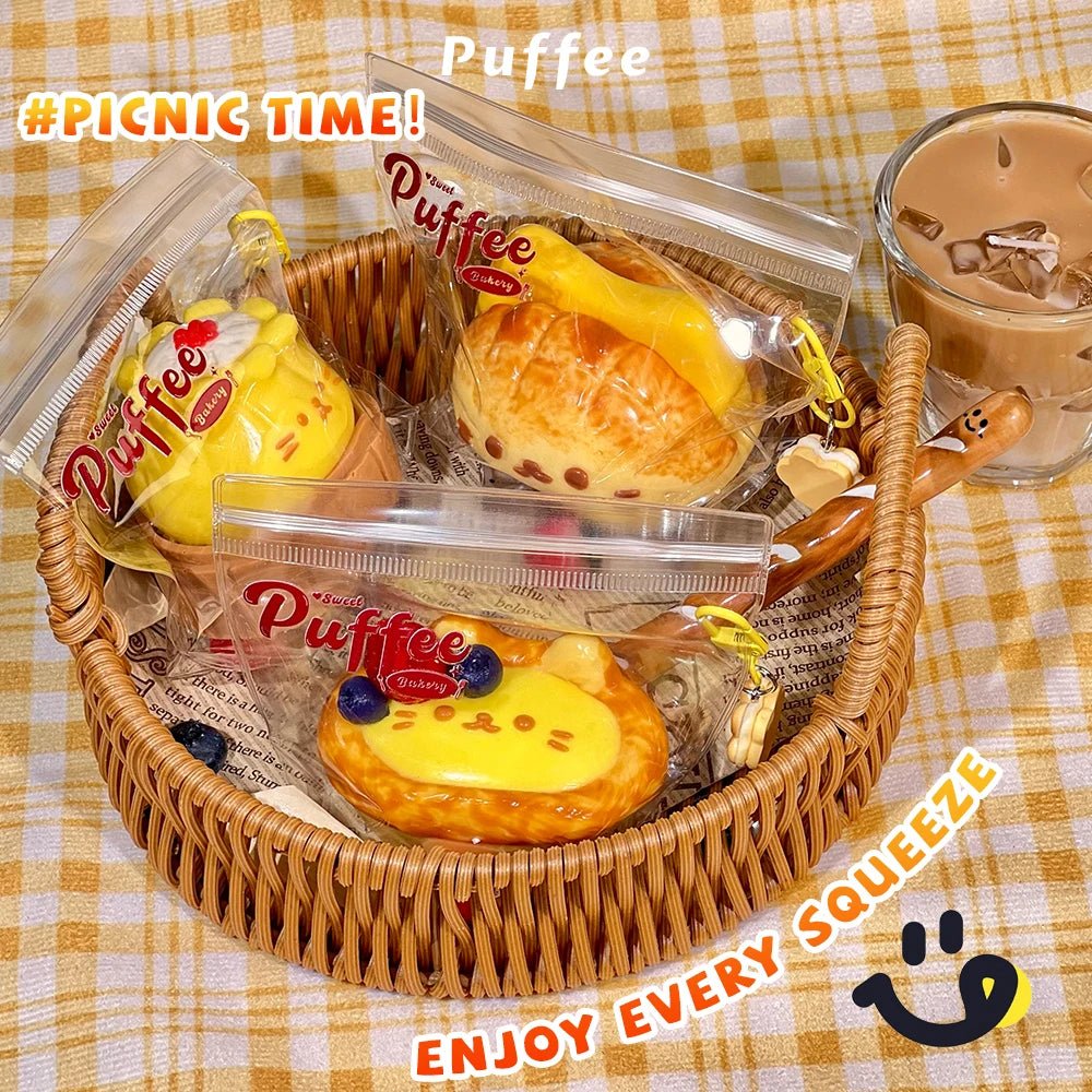 Taba Squishy Kitten Cafe Taba Pineapple Bun - The Squishy Bake Shop