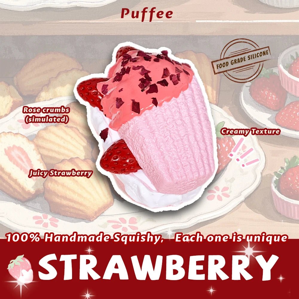 Taba Squishy Madeleine Taba Strawberry - The Squishy Bake Shop