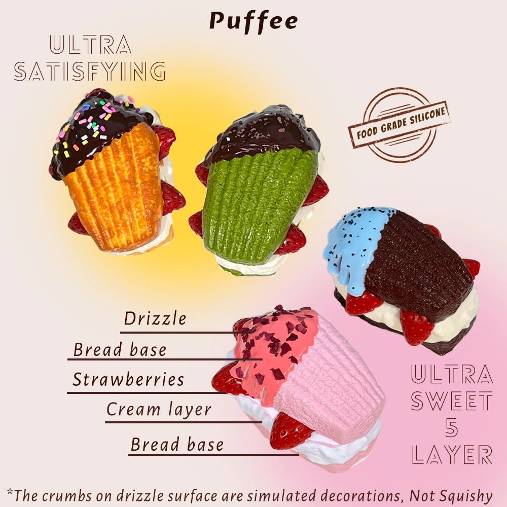 Taba Squishy Madeleine Taba Strawberry - The Squishy Bake Shop