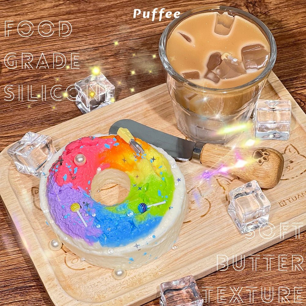 Taba Squishy Rainbow Bagel Taba - The Squishy Bake Shop