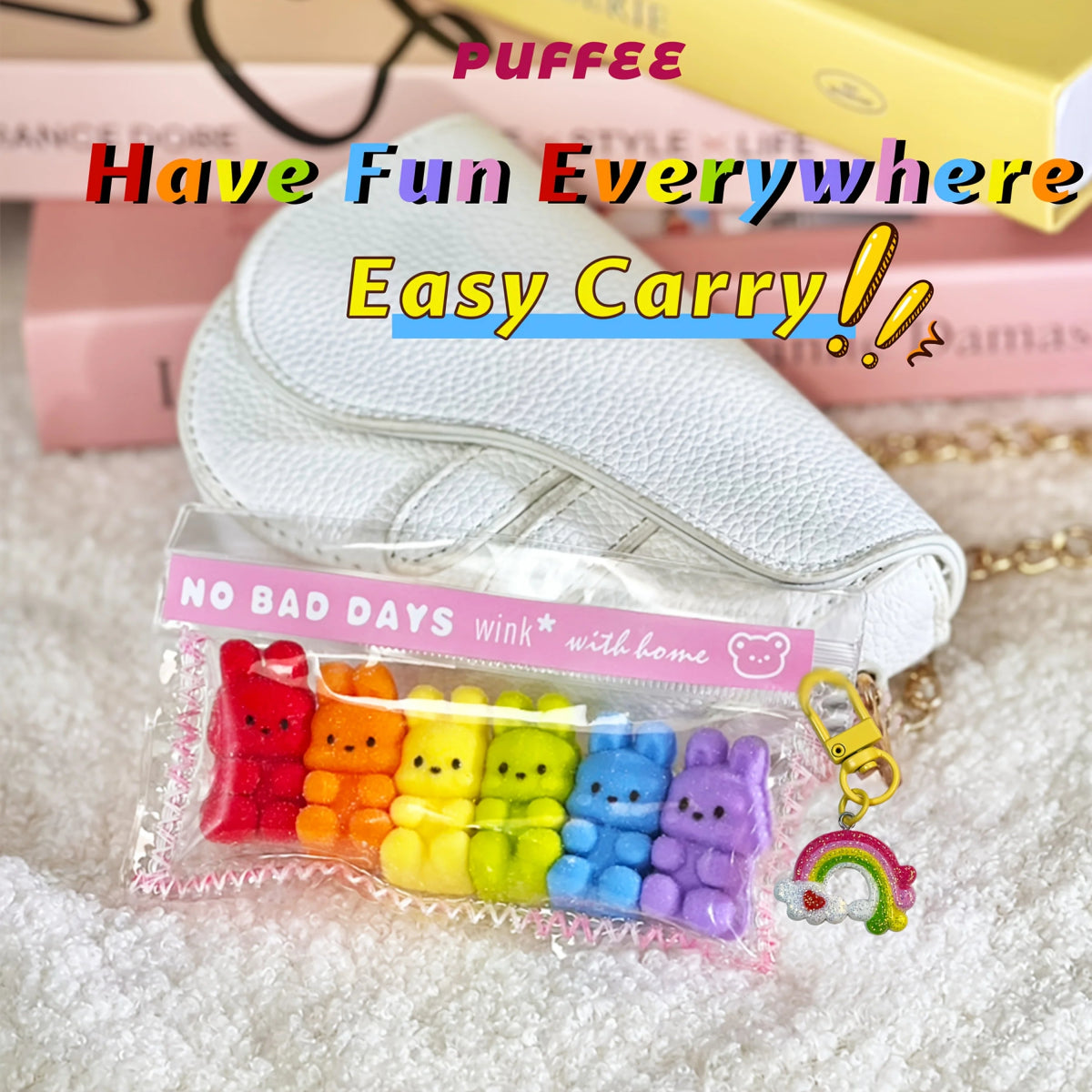 Taba Squishy Rainbow Bunny Puppy Taba - The Squishy Bake Shop