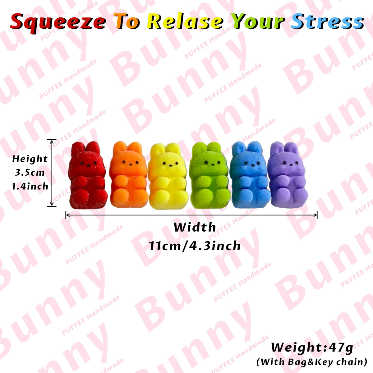 Taba Squishy Rainbow Bunny Puppy Taba - The Squishy Bake Shop