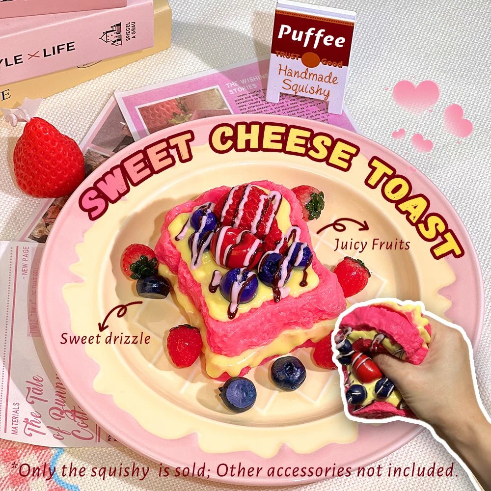 Taba Squishy Strawberry Cheese Toast Taba - The Squishy Bake Shop
