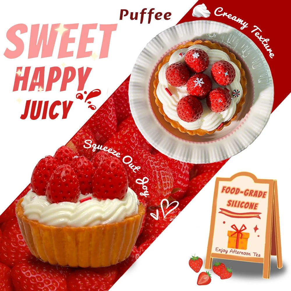 Taba Squishy Strawberry Tart Taba Bread - The Squishy Bake Shop