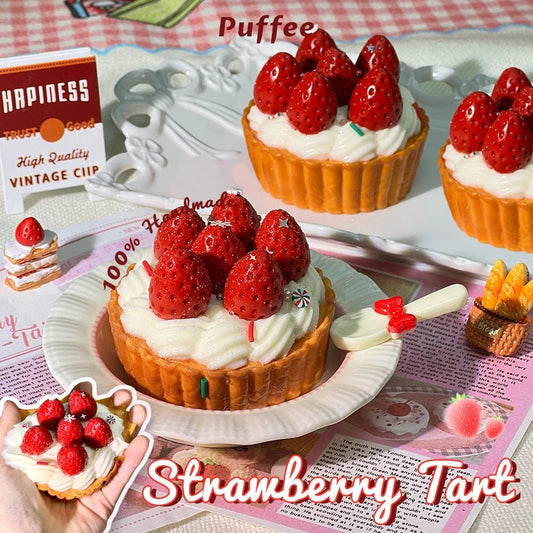 Taba Squishy Strawberry Tart Taba Bread - The Squishy Bake Shop