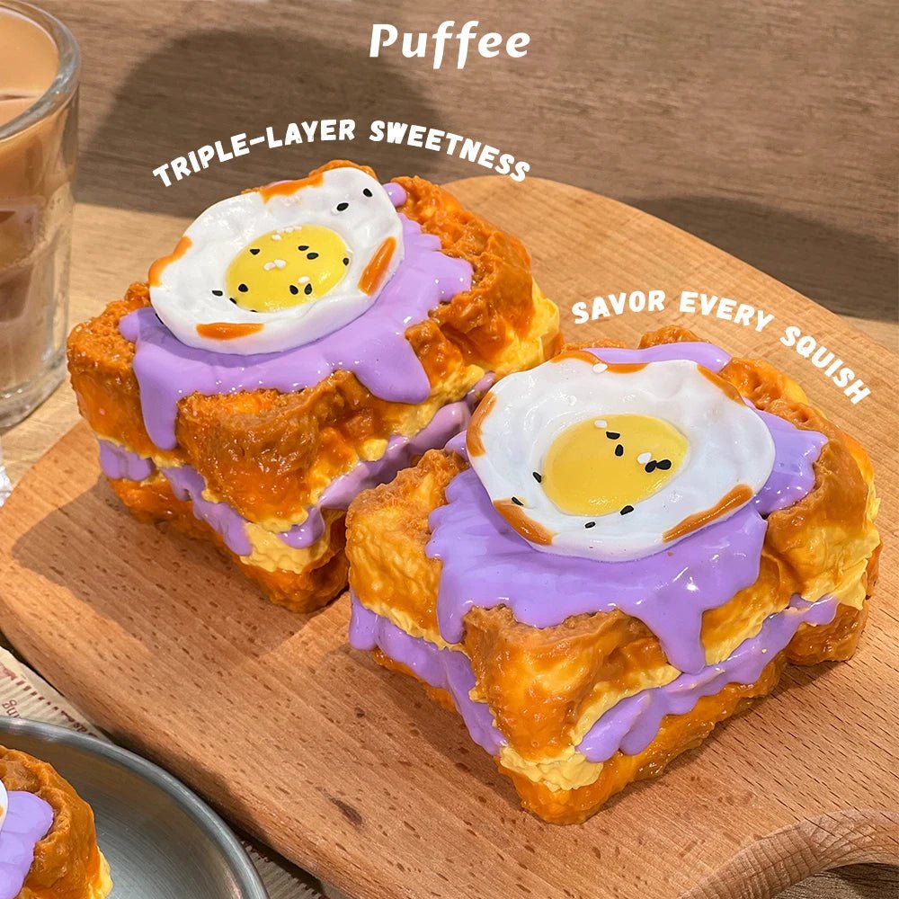 Taba Squishy Taro Egg Toast Taba - The Squishy Bake Shop