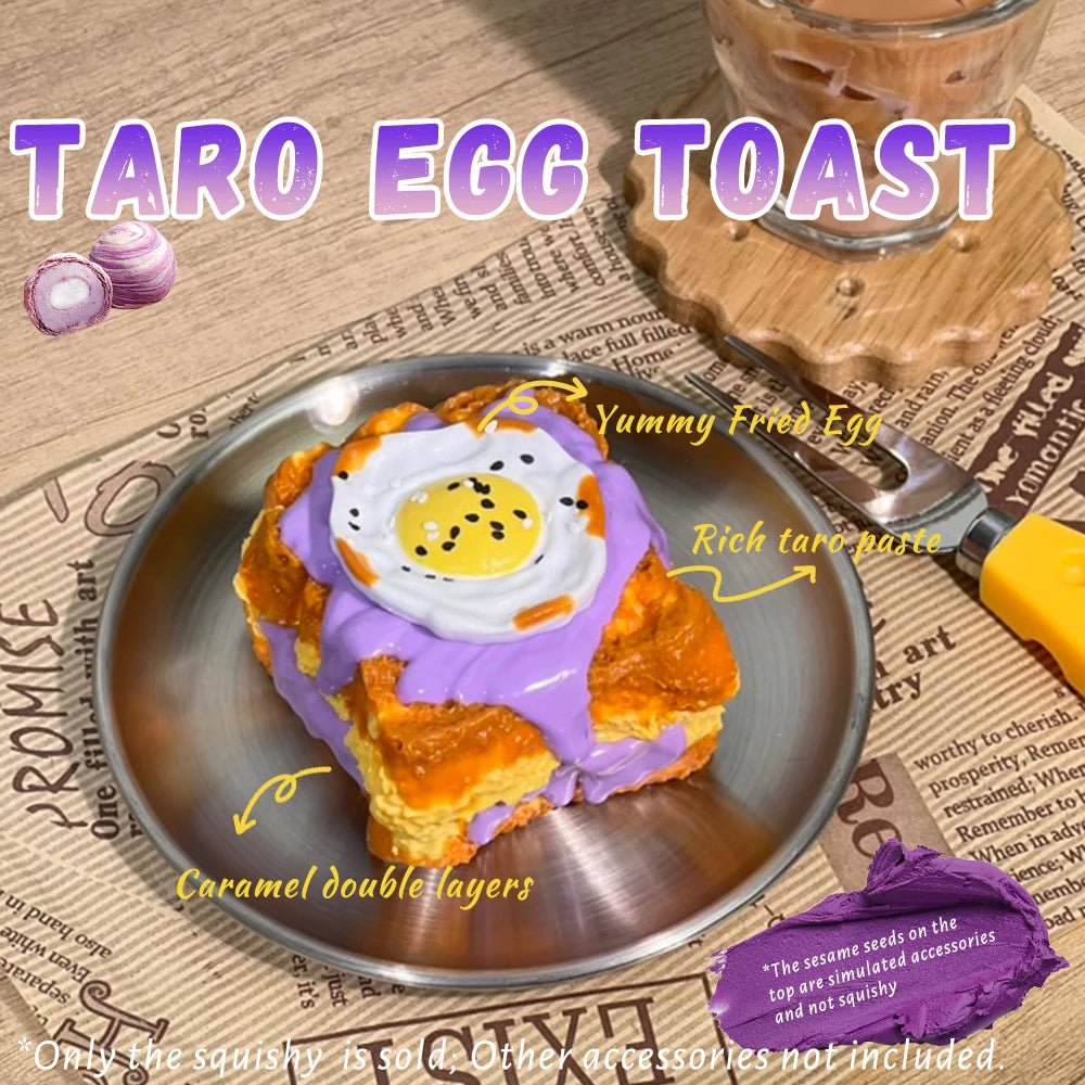 Taba Squishy Taro Egg Toast Taba - The Squishy Bake Shop