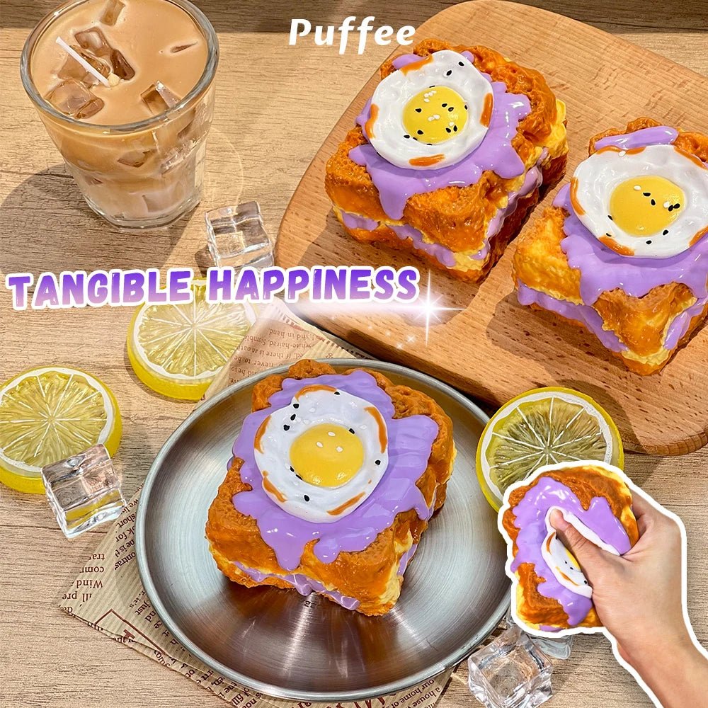 Taba Squishy Taro Egg Toast Taba - The Squishy Bake Shop