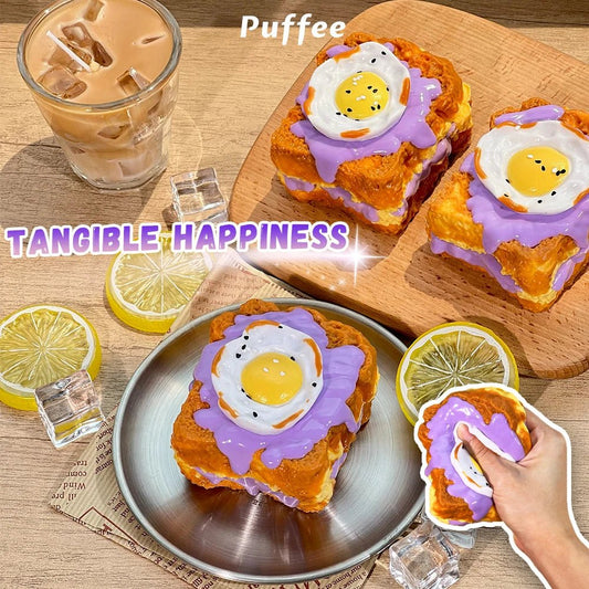 Taba Squishy Taro Egg Toast Taba - The Squishy Bake Shop