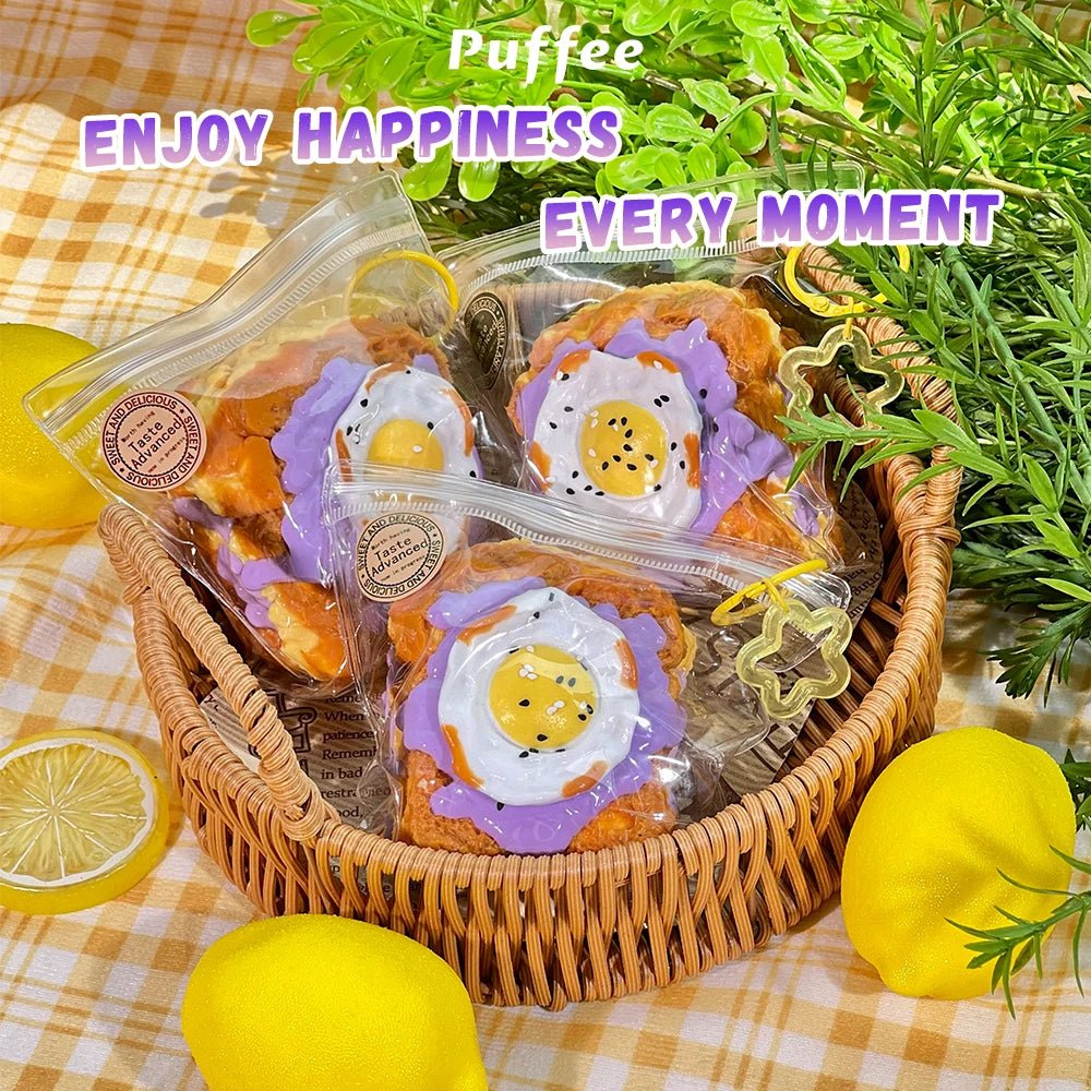 Taba Squishy Taro Egg Toast Taba - The Squishy Bake Shop